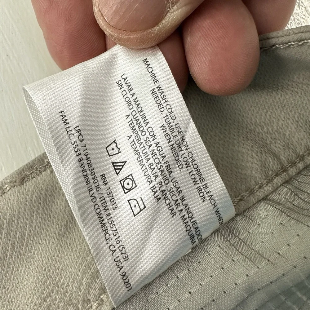 Banana Republic Men's Performance Traveler Pants 34x32 Tan Golf Tech Stretch